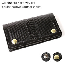 Aker Basket Weave Leather Wallet ALFONSO画像