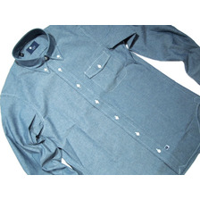 IKE BEHAR MF1306 MODIFIED FIT L.S. SHORT POINT COLLAR B.D. TCS CHAMBRAY SHIRTS/blue画像