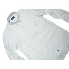 IKE BEHAR MF1306 MODIFIED FIT L.S. SHORT POINT COLLAR B.D. OXFORD SHIRTS/white画像