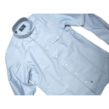 IKE BEHAR MF1306 MODIFIED FIT L.S. SHORT POINT COLLAR B.D. OXFORD SHIRTS/blue画像