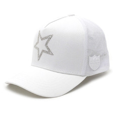 YOSHINORI KOTAKE DESIGN &times; BARNEYS NEWYORK STAR スワロフスキー メッシュキャップ WHITE画像
