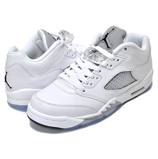 NIKE AIR JORDAN 5 RETRO LOW GG wht/blk-w.gry 819172-122画像