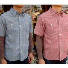 Cushman INDIGO STRIPE WORK SHIRT 25471画像