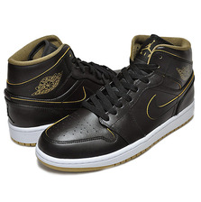 NIKE AIR JORDAN 1 MID blk/m.gold-wht 554724-042画像