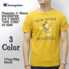 Champion × Disney ROCHESTER S/S T-SHIRT "NEW YORK" C9-H305画像