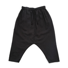 GOLD LINEN BROAD 3/4 LENGTH EASY PANTS GL41516画像