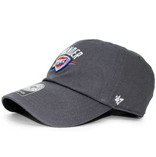 '47 Brand OKLAHOMA CITY THUNDER CLEAN UP STRAPBACK CHARCOAL GREY NBFTSOCT001画像