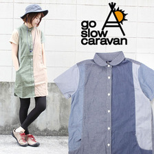 go slow caravan シャンブレー ドット クレイジー S/S シャツ 340253画像