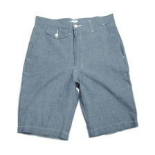 POST OVERALLS #1374 JAPANESE CHAMBRAY MENPOLINI SHORTS/indigo画像