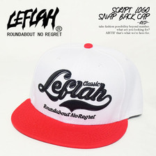 LEFLAH SCRIPT LOGO SNAP BACK CAP -RED-画像