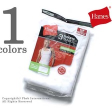 Hanes アメリカ企画 タンクトップ ホワイト 3パック 372画像