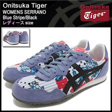 Onitsuka Tiger WOMENS SERRANO Blue Stripe/Black D668L-4790画像