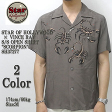 STAR OF HOLLYWOOD &times; VINCE RAY S/S OPEN SHIRT "SCORPION" SH37277画像