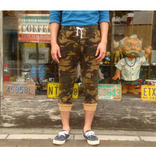 YEALOW PRINT SWEAT CROPPED PANTS 32233画像