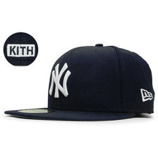 NEW ERA &times; KITH NEW YORK YANKEES NY LOGO FITTED NAVY EBNENYY1413画像