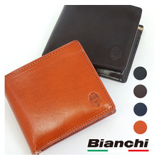 Bianchi イタリアンレザー 二つ折れ ウォレット BIB1503画像