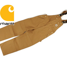 Carhartt R01 DUCK BIB OVERALL UNLINED BROWN画像