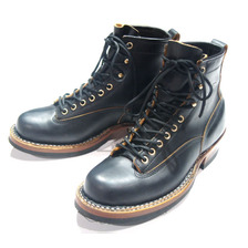 WHITE'S BOOTS 6inch LACE TO TOE SMOKE JUMPER SEMI DRESS/black画像