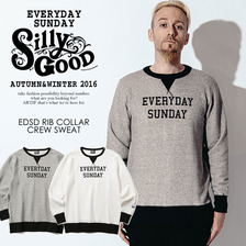 SILLY GOOD EDSD RIB COLLER CREW SWEAT SG1F5-SW04画像