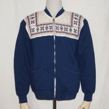 THE FLAT HEAD F-CZR-101 FULL ZIP SWEAT JACKET- SNOW PATTERN A画像
