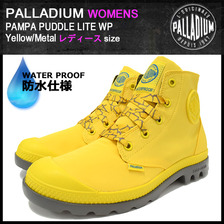 PALLADIUM WOMENS PAMPA PUDDLE LITE WP Yellow/Metal 93085-702画像