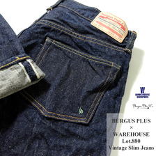 BURGUS PLUS &times; WAREHOUSE Lot.880 Vintage Slim Jeans画像