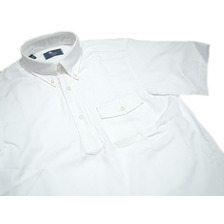 IKE BEHAR S/S PULLOVER MODIFIED FIT SHORT POINT B.D. OXFORD SHIRTS/white画像