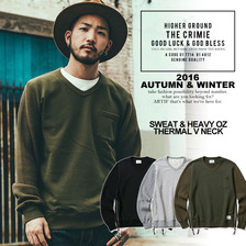 CRIMIE SWEAT & HEAVY OZ THERMAL V NECK C1F5-SW15画像
