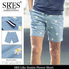 PROJECT SR'ES Like Denim Flower Short PNT00505画像
