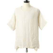 GOLD LINEN GAUZE CREW NECK SHIRT GL37241画像