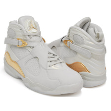 NIKE AIR JORDAN 8 RETRO C&C ''LARRY O'BRIEN TROPHY'' LIGHT BONE / METALLIC GOLD - WHITE 832821-030画像