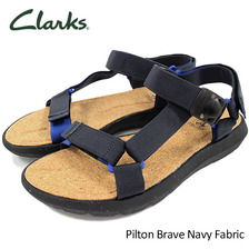 Clarks Pilton Brave Navy Fabric 26117827画像