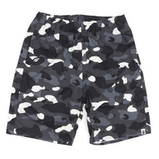 A BATHING APE CITY CAMO BEACH PANTS BLACK画像