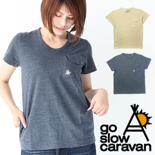 go slow caravan BROS 鹿の子 製品染め S/S ポケット Tee 341949画像