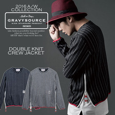 GRAVYSOURCE DOUBLE KNIT CREW JACKET GS16-AJK05画像