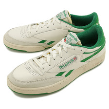 Reebok CLASSIC REVENGE PLUS VINTAGE CHALK/PAPERWHITE/GLEN GREEN/EXCELLENT RED V67895画像