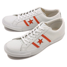 CONVERSE STAR & BARS LEATHER ホワイト/オレンジ 32340323画像