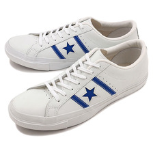 CONVERSE STAR & BARS LEATHER ホワイト/ブルー 32340326画像