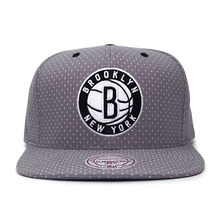 Mitchell & Ness BROOKLYN NETS DOTTED COTTON SNAPBACK GREY LVMNBKN123画像