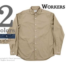 Workers Wide Spread Shirt, Brushed Twill,画像