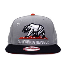 NEW ERA CALIFORNIA REPUBLIC LOGO SNAPBACK GREYxNAVY CNFNECAR045画像