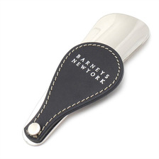 BARNEYS NEWYORK NICKEL SHOE HORN BLACK LEATHER画像