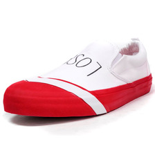LOSERS SCHOOLER SLIPON "UWABAKI" "CUSTOM MADE" WHT/RED 16SP03画像