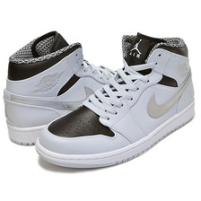 NIKE AIR JORDAN 1 MID Pure Platinum/White/Metallic Silver/Black 554724-032画像