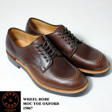 WHEELROBE MOC TOE OXFORD 15067 BROWN画像