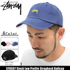 STUSSY Stock Low Profile Strapback Ballcap 131595画像