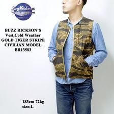 Buzz Rickson's Vest,Cold Weather GOLD TIGER STRIPE CIVILIAN MODEL BR13583画像