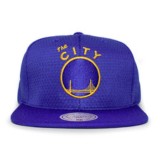 Mitchell & Ness GOLDEN STATE WARRIORS JERSEY MESH SNAPBACK-2 ROYAL BLUE LVMNGSW072画像
