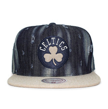 Mitchell & Ness BOSTON CELTICS TORN DENIM SNAPBACK INDIGO BLUE LVMNBTC120画像