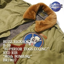 Buzz Rickson's B-10 RED RIB PATCH BR13617画像